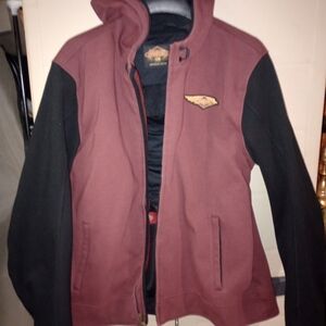 Harley-Davidson Burgundy and Black Bomber Jacket